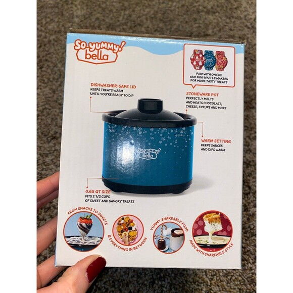 So Yummy by bella Mini Dipper Teal NWT Melting Pot Fondue Night Girls Party - Picture 6 of 9